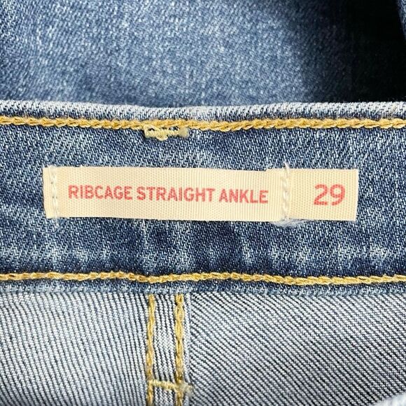 NWT Levi’s Ribcage Straight Jeans Size 29 | 8 in Summer Slide Ankle Medium Wash - Picture 12 of 16